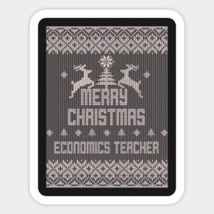 Merry Christmas ECONOMICS TEACHER Sticker